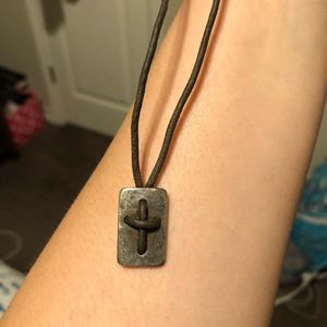 James Avery Jewelry - James Avery leather cross shield necklace James Avery Jewelry - James Avery leather cross shield necklace